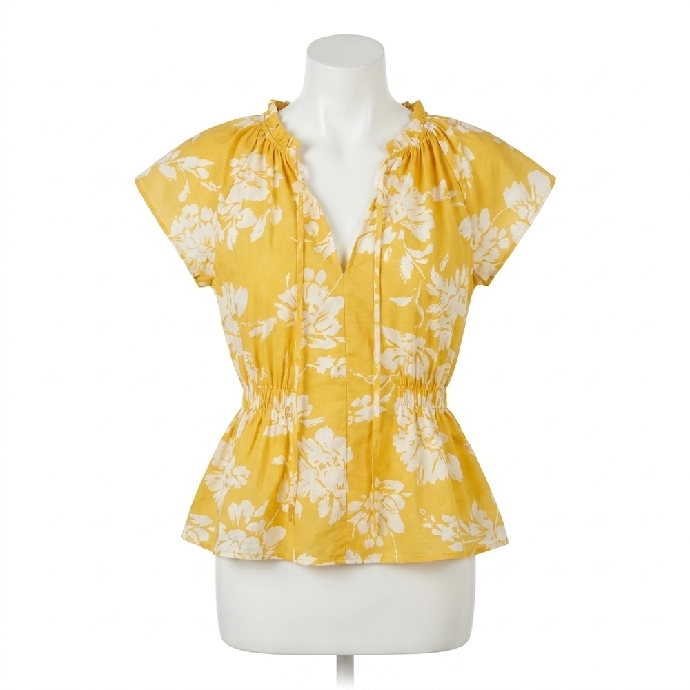 NEW TANYA TAYLOR ivana top in buttercup multi